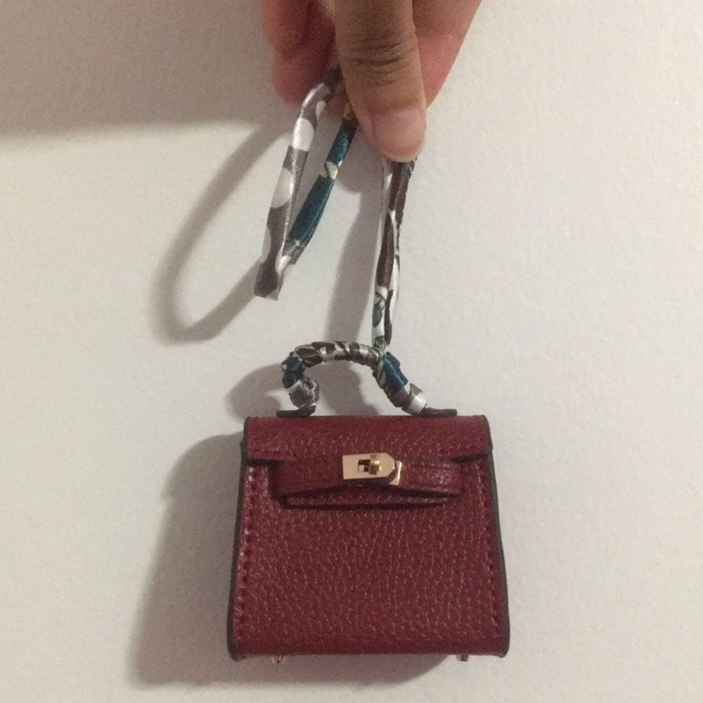 "Rouge H" Micro Mini Kelly Twilly Bag Charm Accessory or Air Pods case